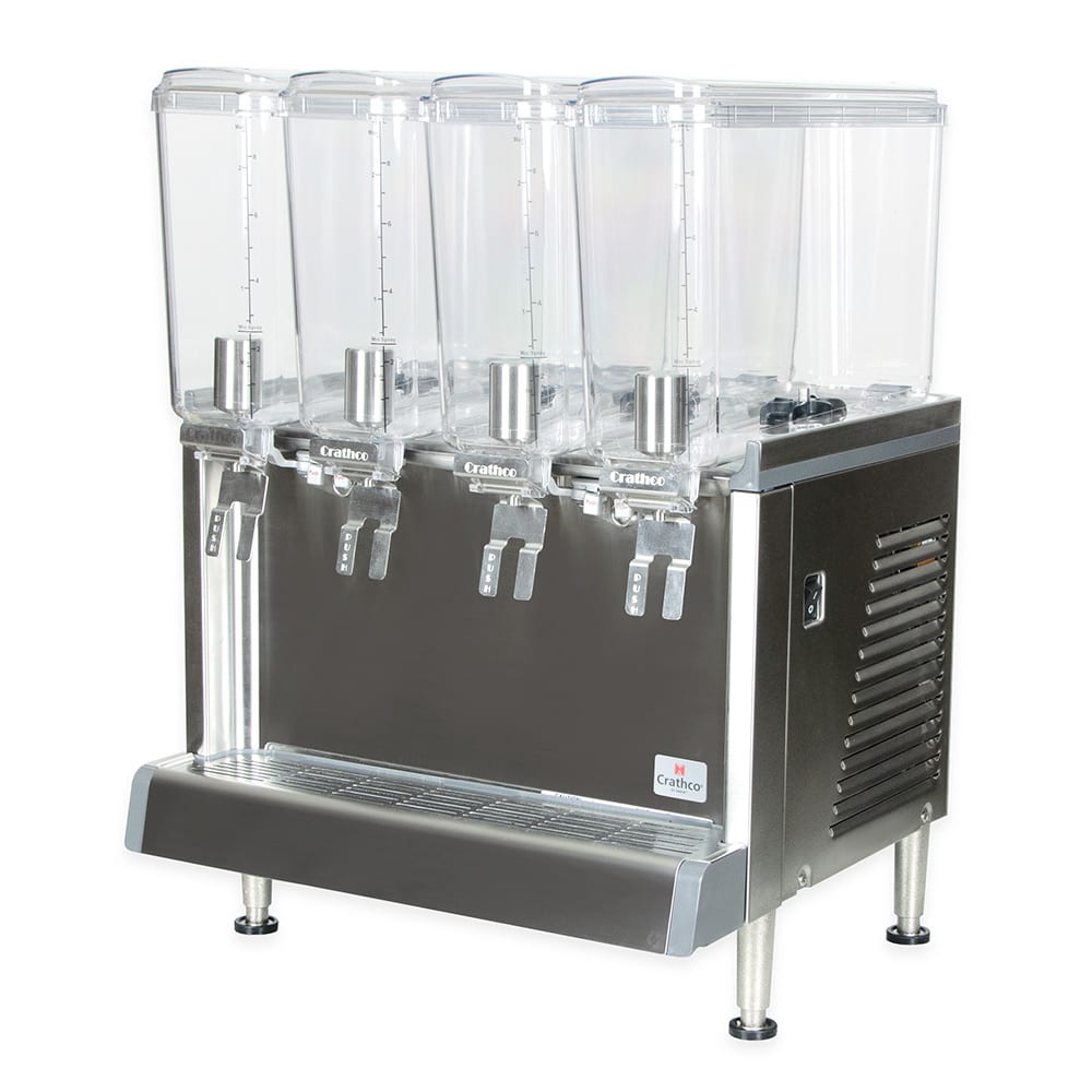 Crathco CS-4E-16 Refrigerated Drink Dispenser w/ (4) 2 2/5 gal Bowls, Pre Mix, 120v