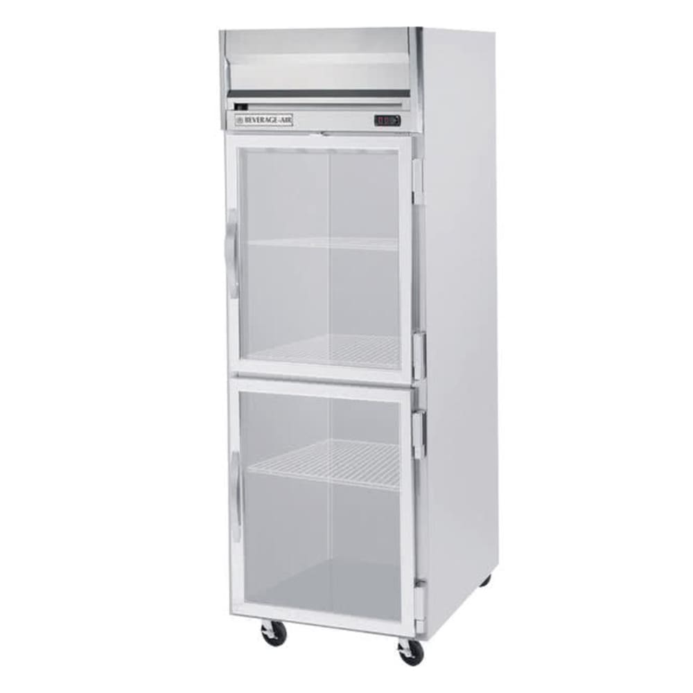 118-HRP11HG 26" One Section Reach In Refrigerator, (2) Right Hinge Glass Doors, 115v