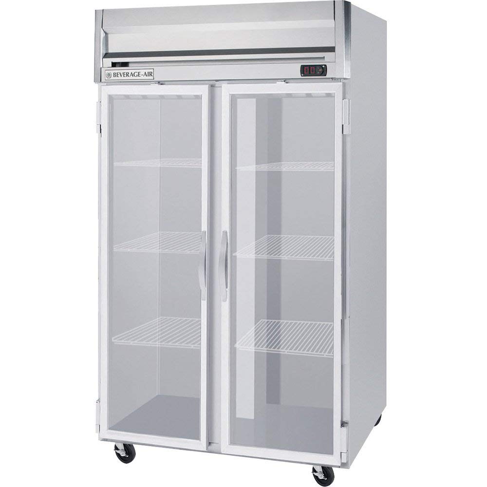 118-HRP21G 52" Two Section Reach In Refrigerator, (2) Left/Right Hinge Glass Doors, 115v