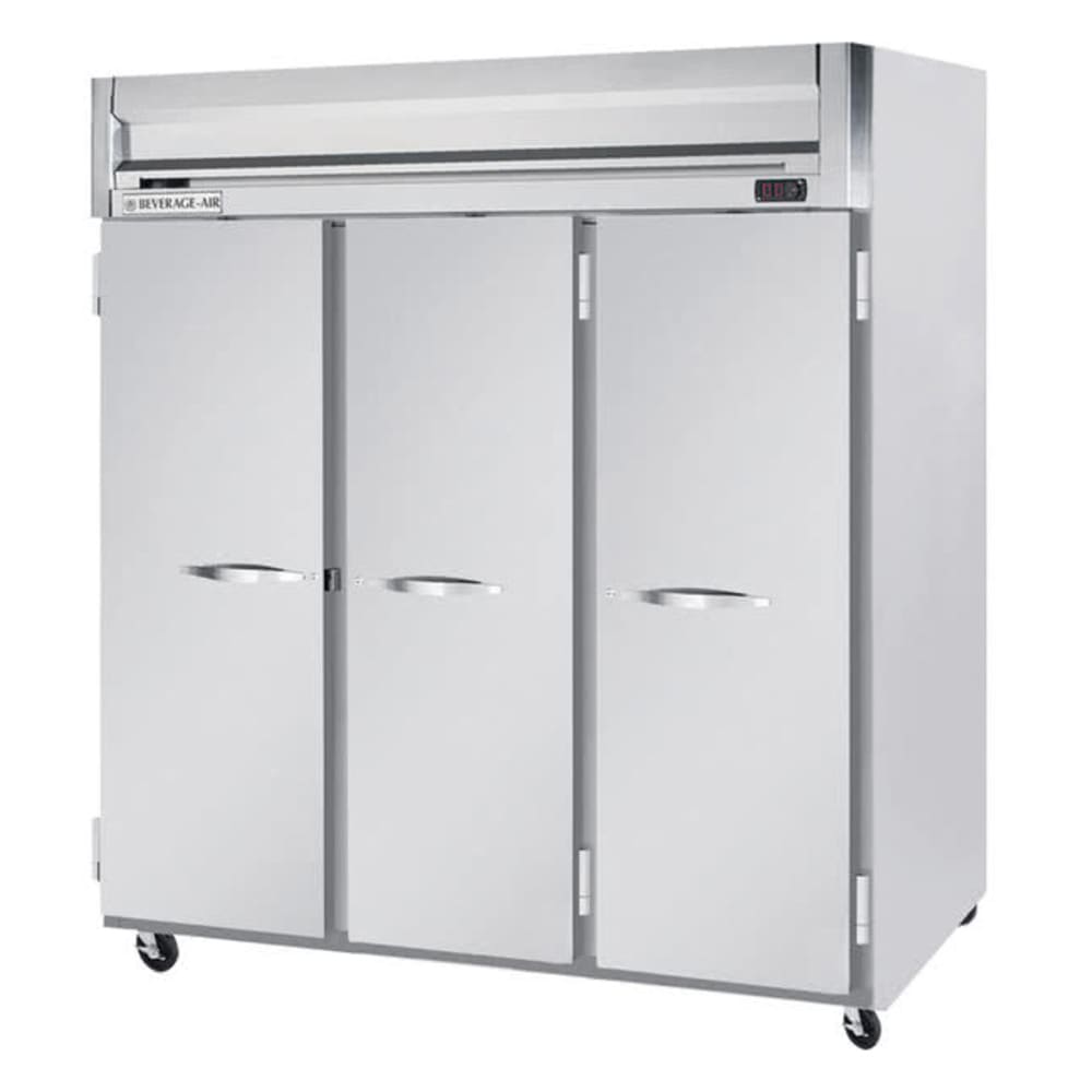 118-HRS31S 78" Three Section Reach In Refrigerator, (3) Left/Right Hinge Solid Doors, 115v