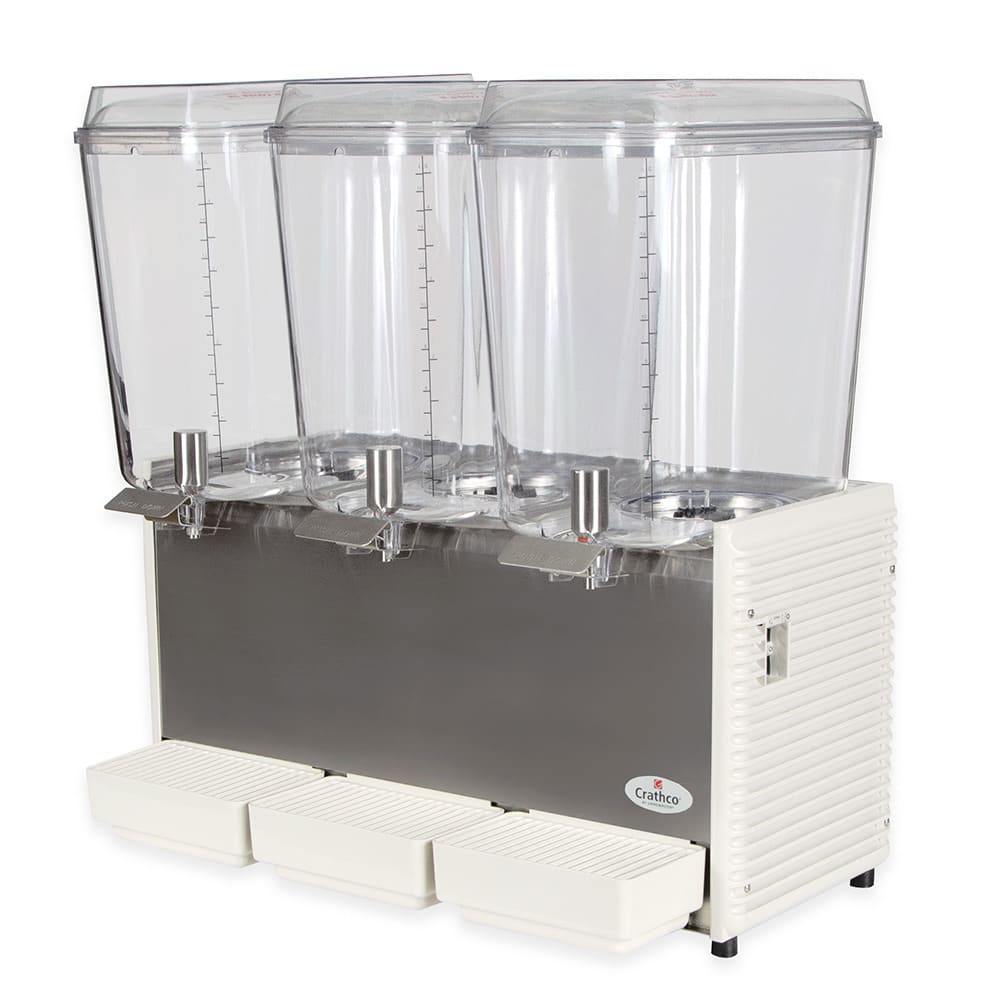 Crathco D35-4 Refrigerated Drink Dispenser w/ (3) 5 gal Bowls, Pre Mix, 115v