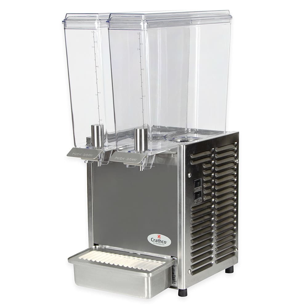 Crathco E29-3 Refrigerated Drink Dispenser w/ (2) 2 2/5 gal Bowls, Pre Mix, 115v