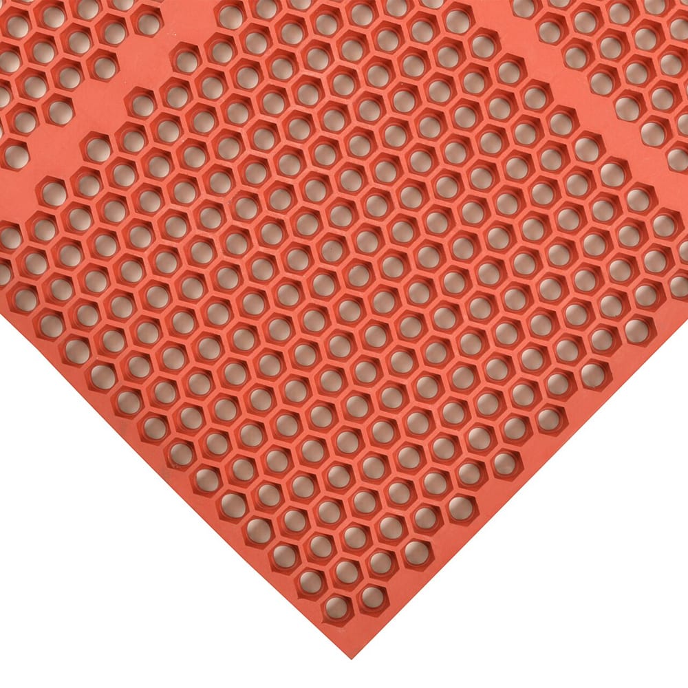 195-406186 Optimat Grease-Proof Floor Mat, 3' x 6', 1/2" Thick, Red