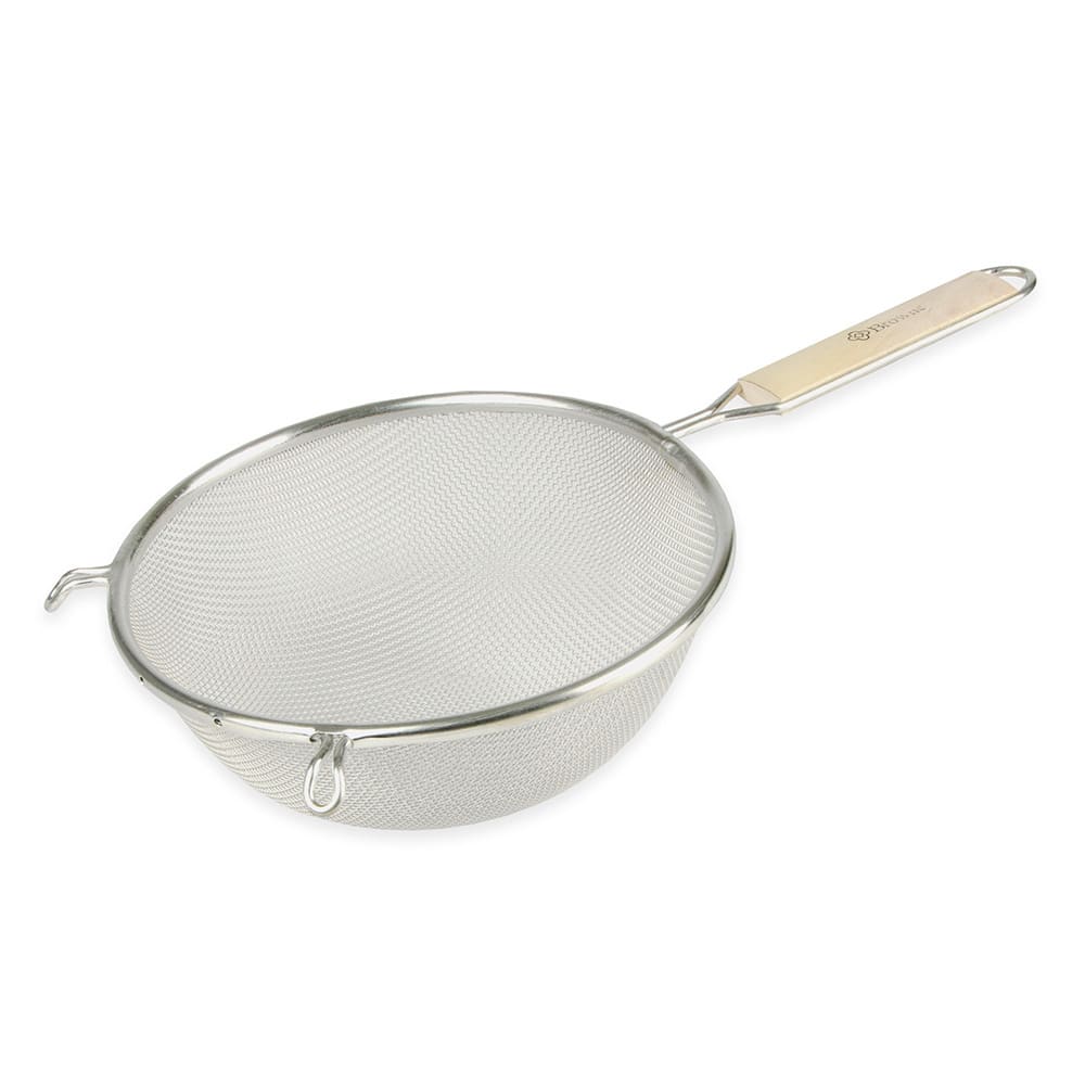 158-9198 Strainer, Medium Single Mesh, 8" Bowl, 6 1/2"L Handle, Pan Hook