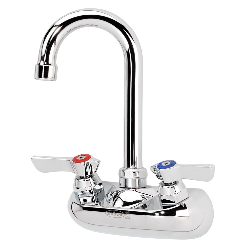 381-10400L Splash Mount Faucet - 3 1/2" Gooseneck Spout, 4" Centers