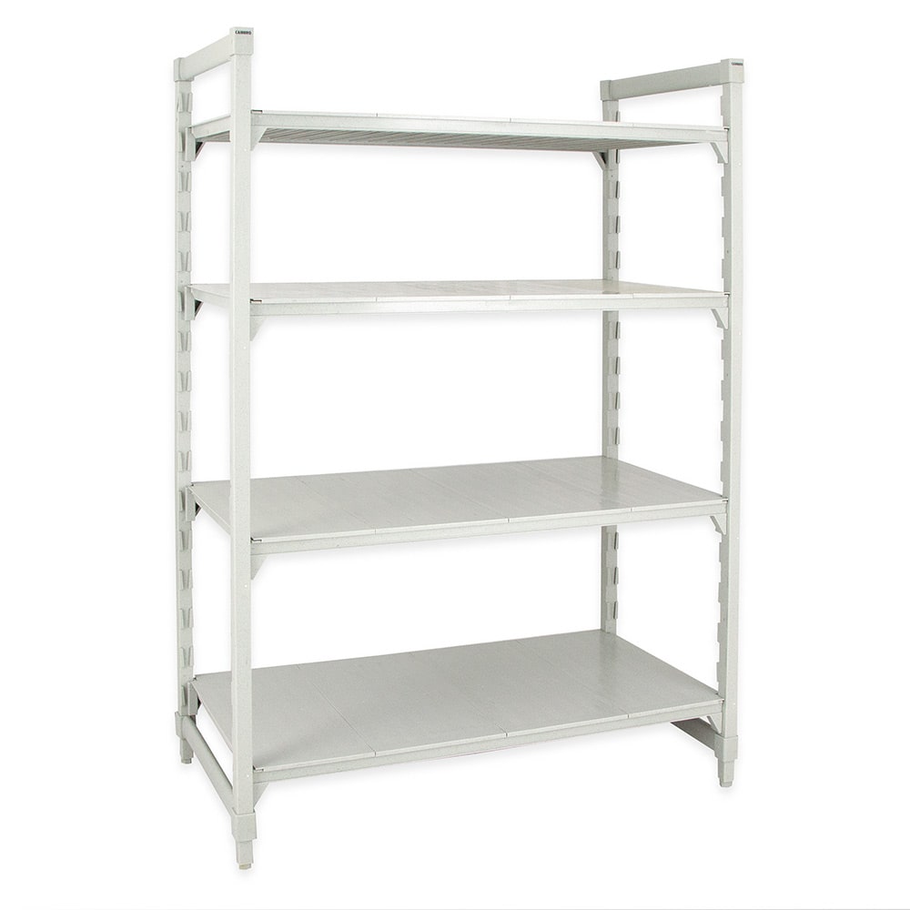 144-CPU247284S4PKG 72" NSF 4-Tier Heavy-Duty Plastic Shelving Unit - Camshelving® Premium, 2...