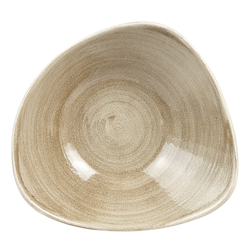 893-PAATTRB91 21 oz Triangular Patina Bowl - Ceramic, Antique Taupe