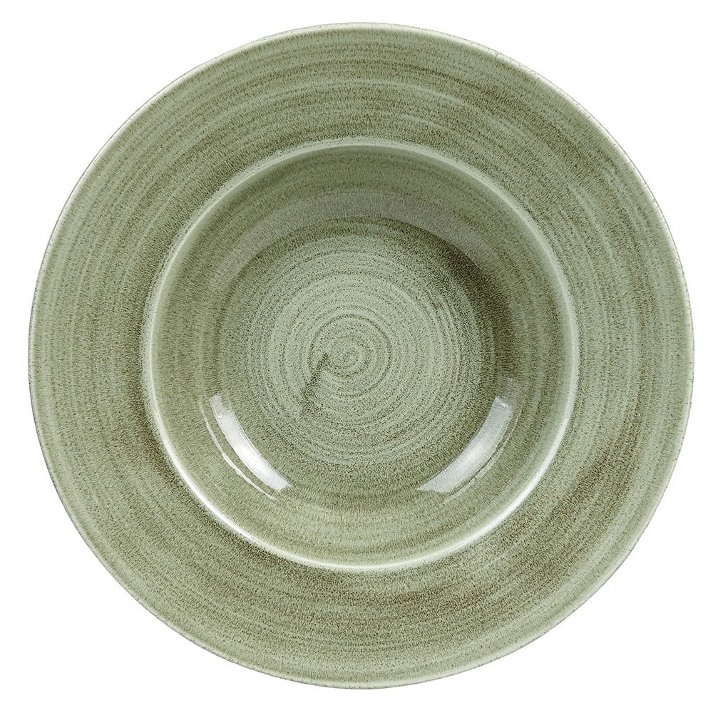 893-PABGVWBL1 16 1/2 oz Round Patina Bowl - Ceramic, Burnished Green
