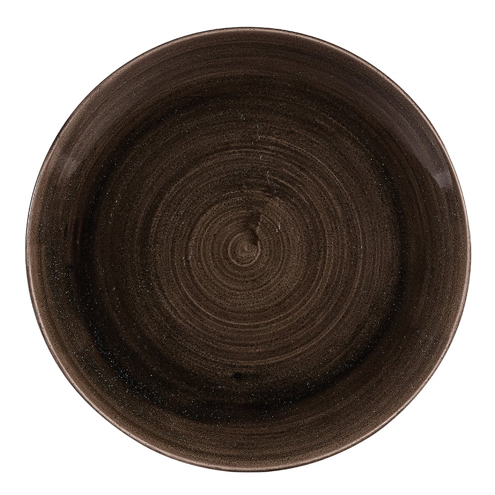 893-PAIBEV111 11 1/4" Round Patina Plate - Ceramic, Iron Black