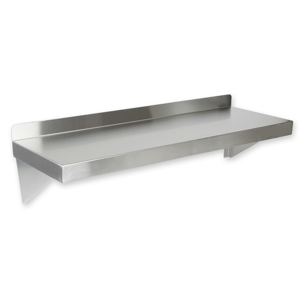924-SIFWS3612SS Solid Wall Mounted Shelf, 36"W x 12"D, Stainless