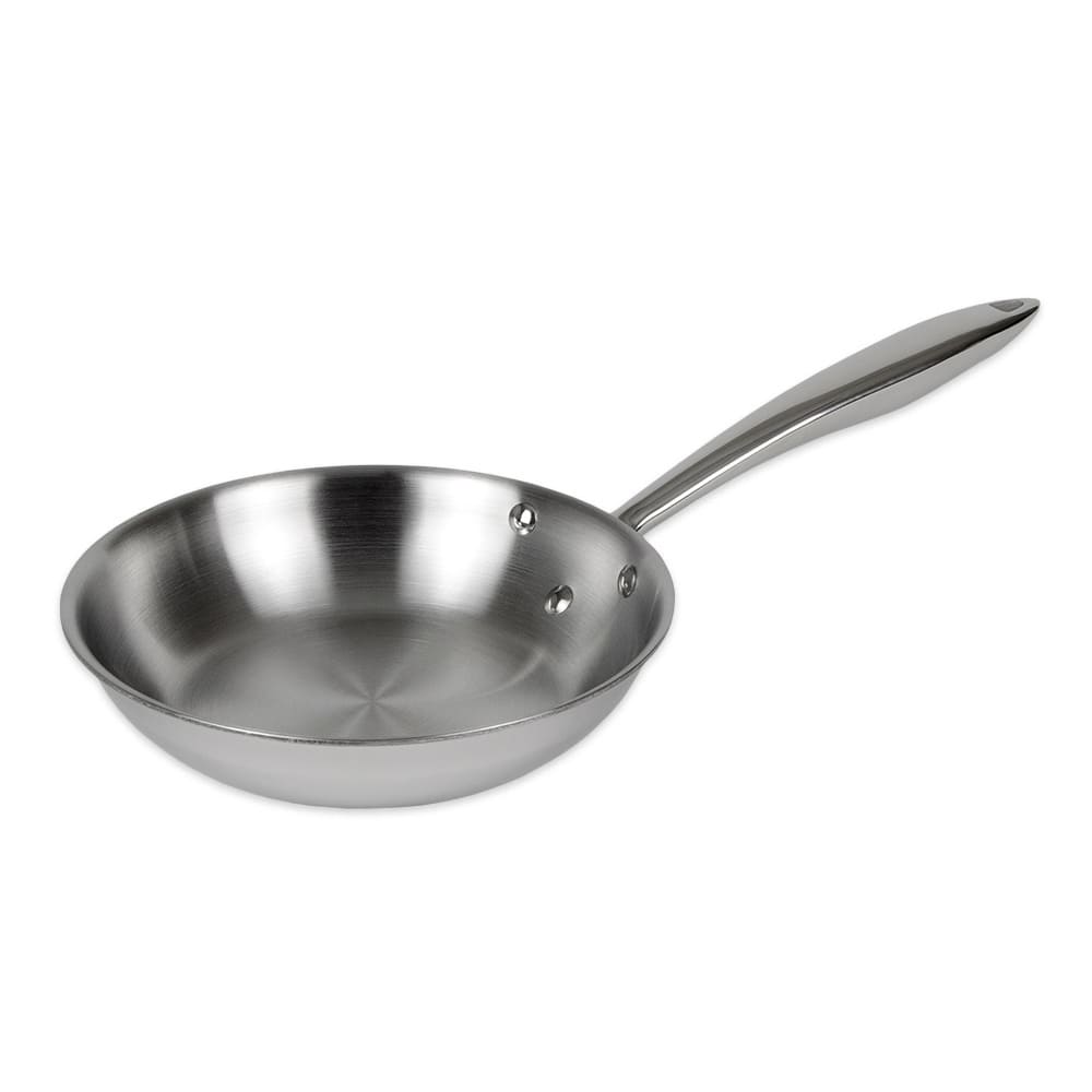 158-5724092 8" Stainless Steel Frying Pan w/ Hollow Metal Handle