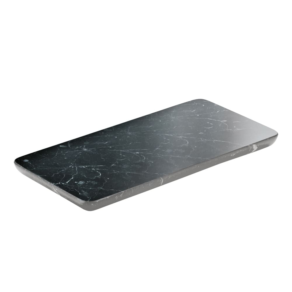 024-731880291000000 7 1/8" x 3 1/2" Rectangular Playground Platter - Stoneware, Black M...