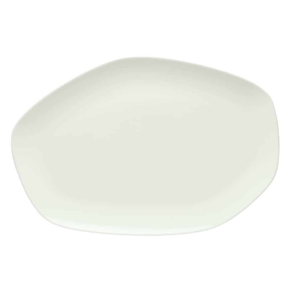 024-9212633 13-1/8" x 9" Organic Islands Platter - Porcelain, Bone White