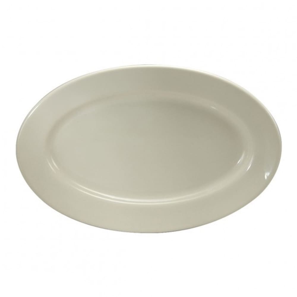 Oneida F9010000367 Oval Buffalo Platter - 12 1/2" x 8 7/16", Porcelain, Cream White