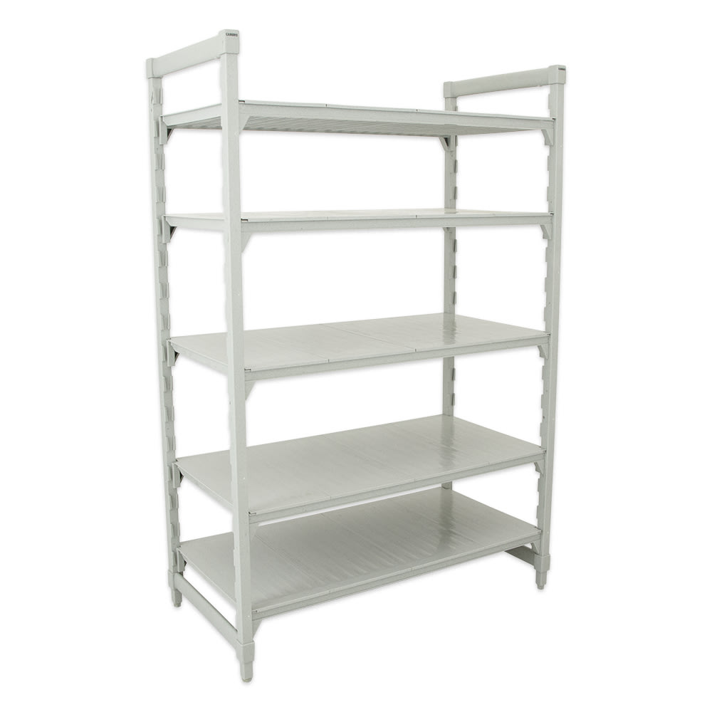 144-CPU185484S5PKG 54" NSF 5-Tier Heavy-Duty Plastic Shelving Unit - Camshelving® Premium, 1...