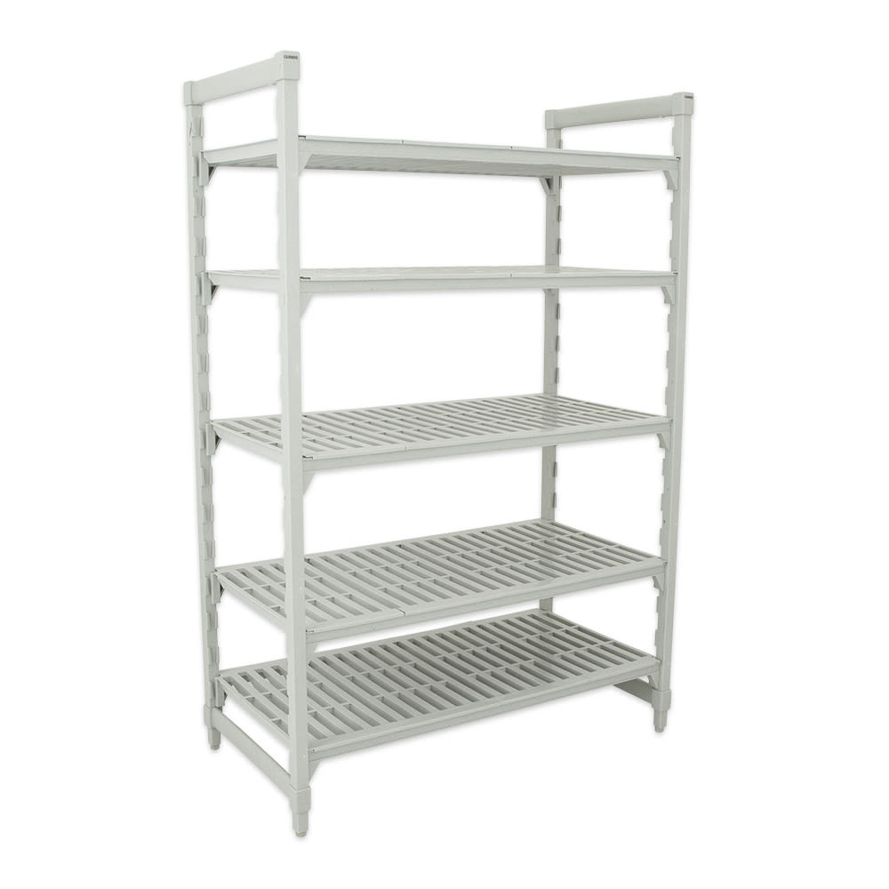 144-CSU51546480 54" NSF 5-Tier Heavy-Duty Plastic Shelving Unit - Camshelving® Premium, 21&q...