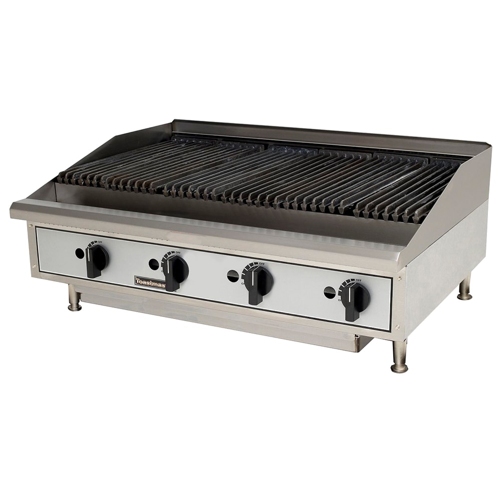 853-TMLC48NG 48" Gas Charbroiler w/ Reversible Grates, Lava Rock
