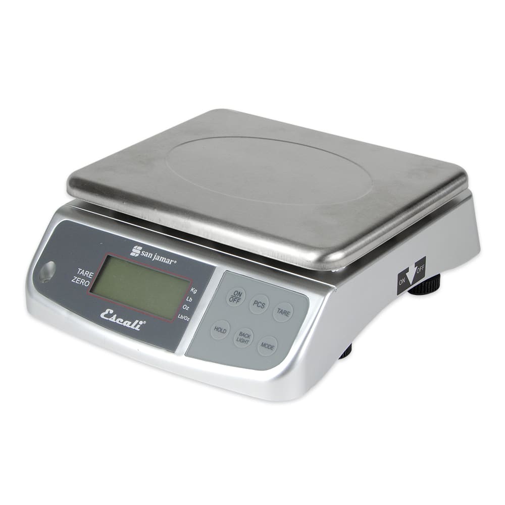 094-SCDGM66 Escali 66 lb Square Digital Scale w/ Removable Platform - 10 1/4" x 12", St...
