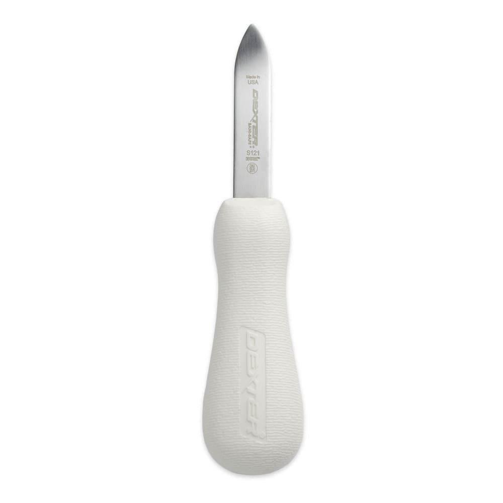 Dexter Russell S121 SANI-SAFE® 2 3/4" Oyster Knife w/ Polypropylene White Handle, Carbon Steel