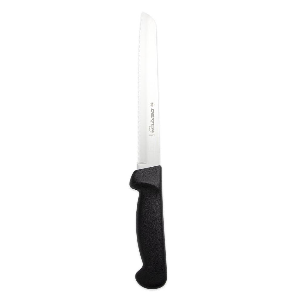 Dexter Russell P94803B 8" Bread Knife w/ Polypropylene Black Handle, Carbon Steel