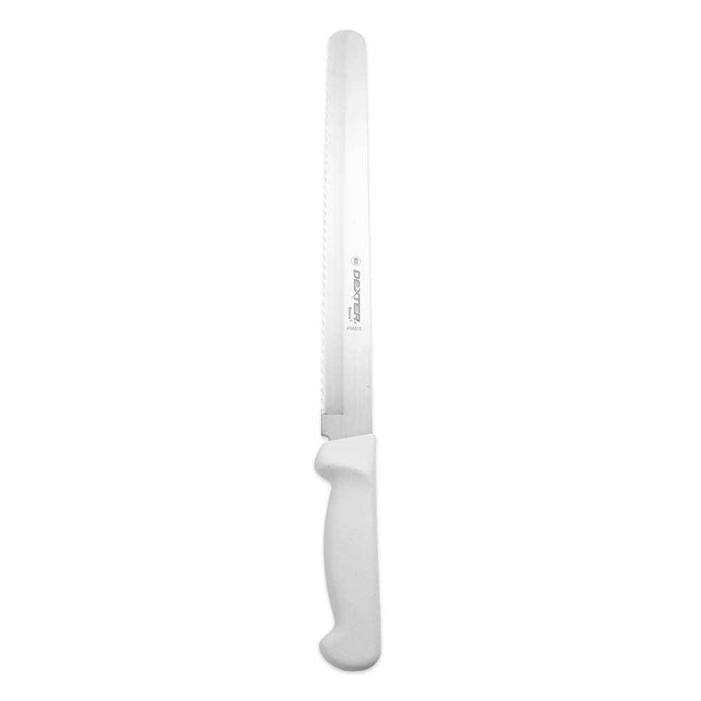 135-31605 12" Slicer w/ Polypropylene White Handle, Carbon Steel