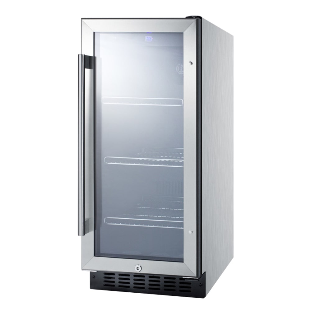 Summit SCR1536BGCSS 14 3/4" W Undercounter Refrigerator w/ (1) Section & (1) Door, 115v