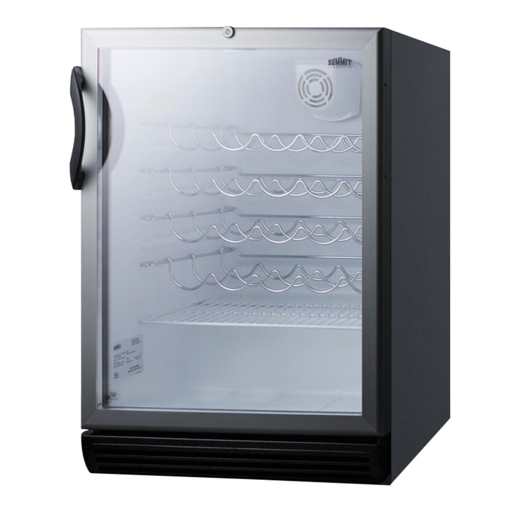 Summit SWC6GBLBIADA 24" One Section Wine Cooler w/ (1) Zone, 36 Bottle Capacity, 115v