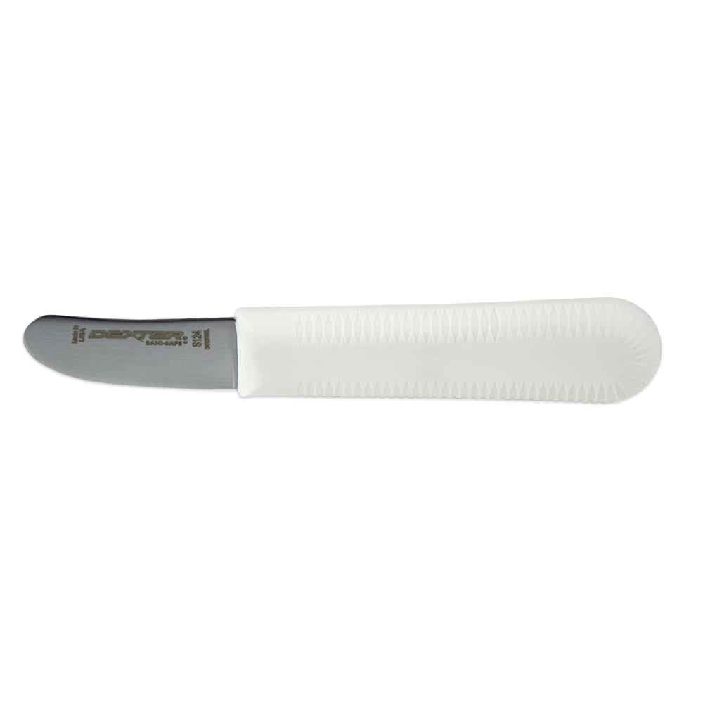 Dexter Russell S124 SANI-SAFE® 2" Scallop Knife w/ Polypropylene White Handle, Carbon Steel