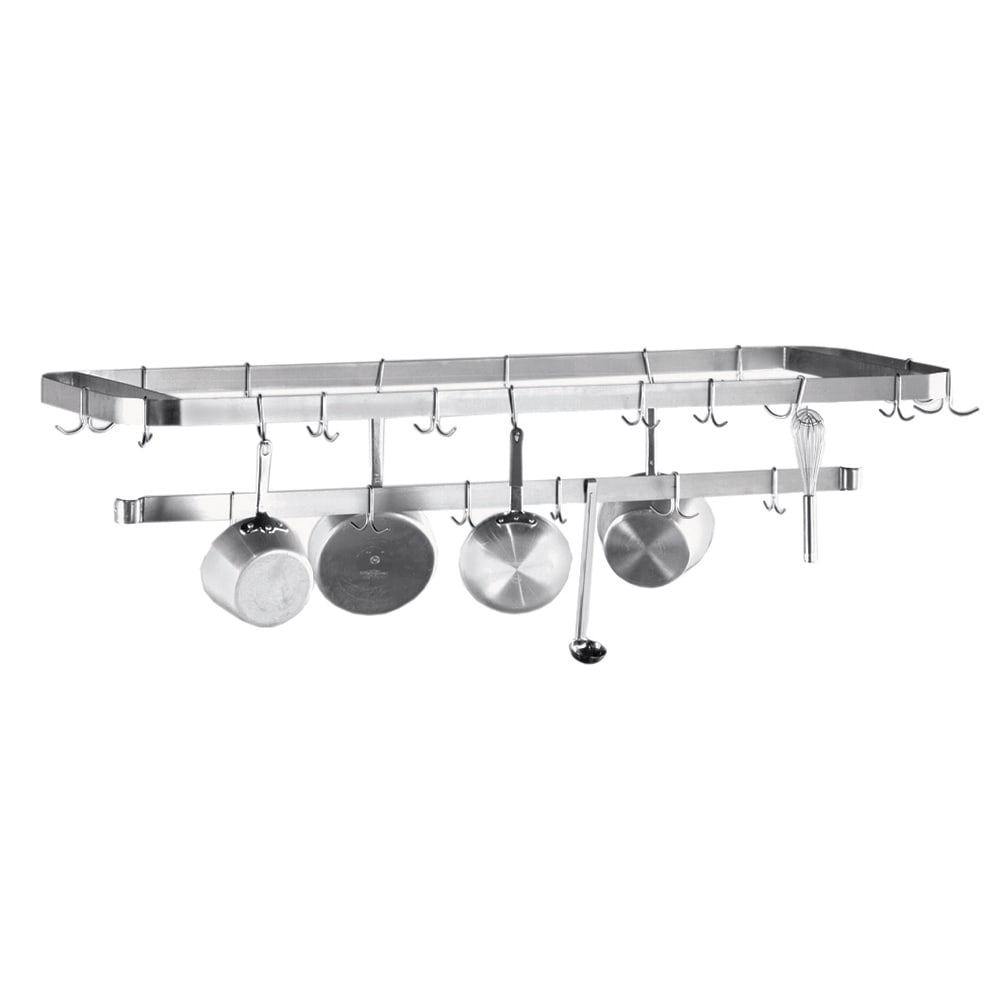 009-SWT144 144" Table-Mount Pot Rack w/ (18) Hooks, Stainless Steel