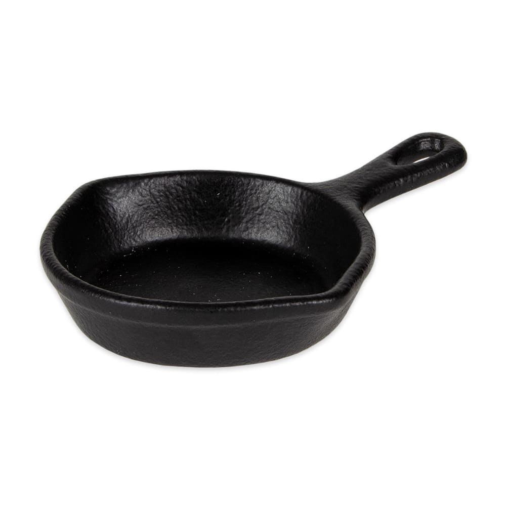 793-DC204BI 5 oz Skillet Server - Ceramic, Black Iron