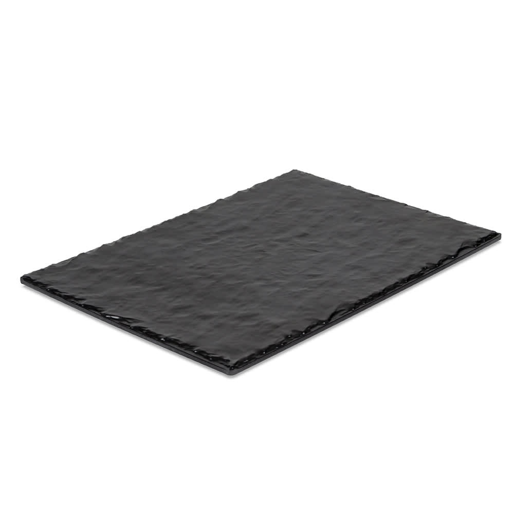 151-1522101465M Rectangular Serving Board - 14" x 10", Melamine, Black Faux Slate