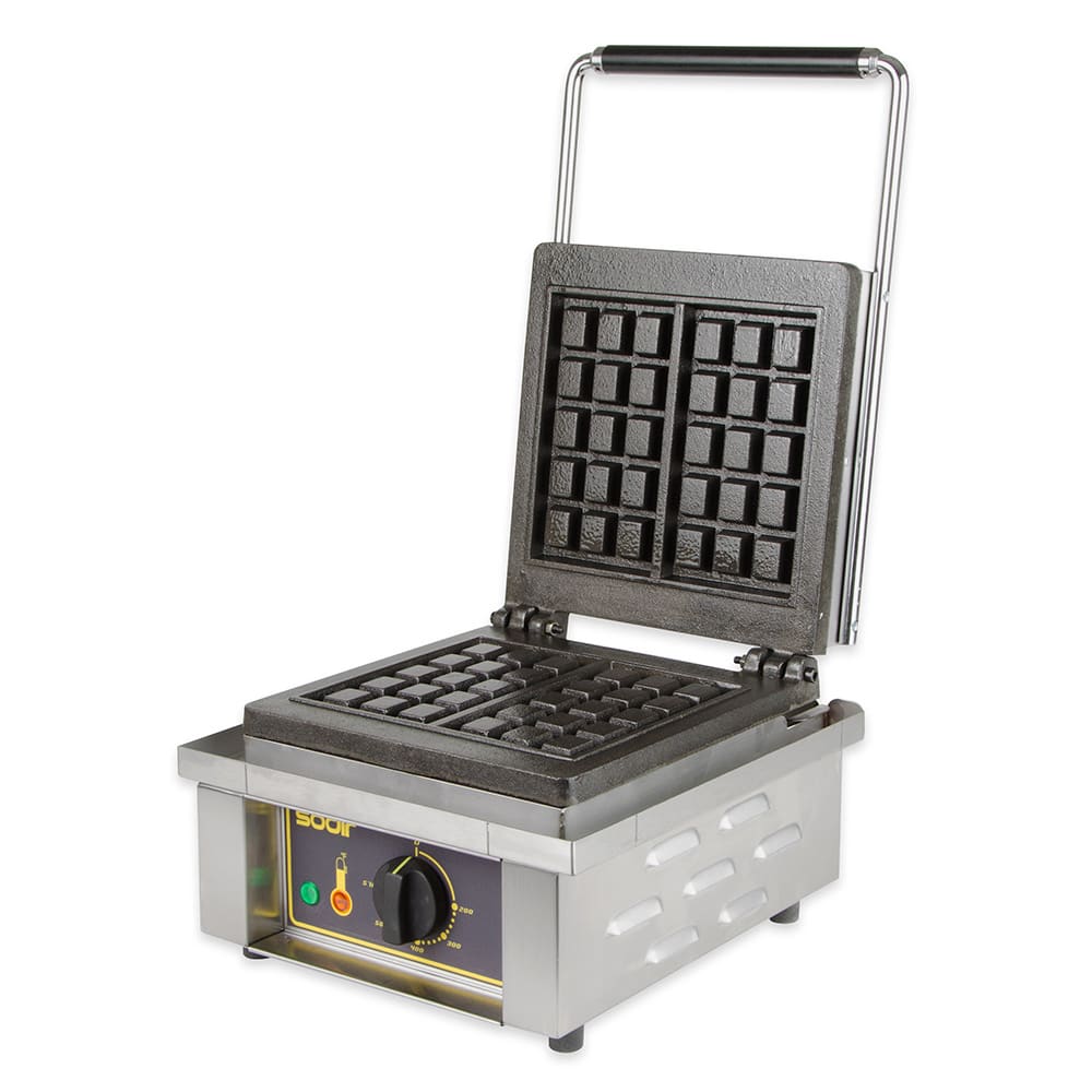569-GES101 Single Brussels Waffle Maker w/ Cast Iron Grids, 1750W