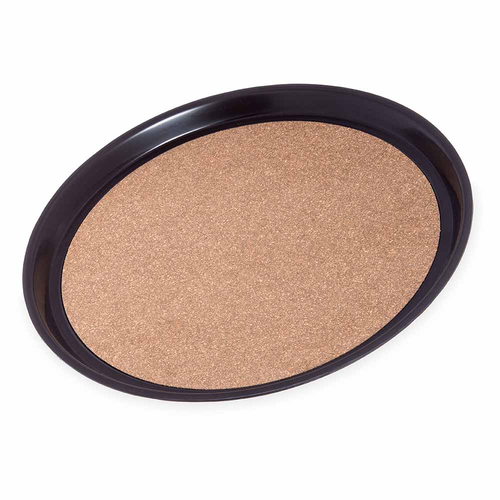 028-3014 14" Round Serving Tray - Cork Liner, Plastic, Brown