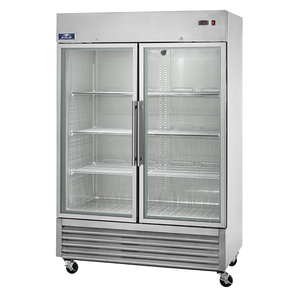 150-AGR49 54" Two Section Reach In Refrigerator, (2) Left/Right Hinge Glass Doors, 115v