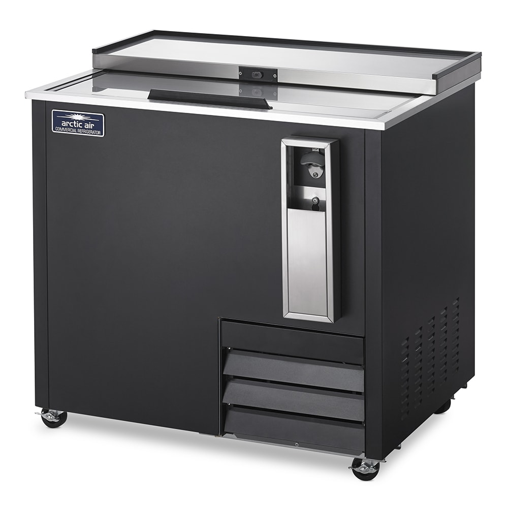 150-AUB36R 37" Forced Air Bottle Cooler - Holds (264) 12 oz Bottles, Black, 115v
