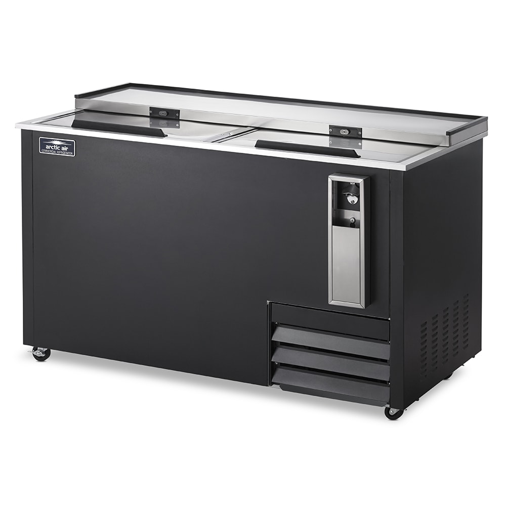 150-AUB65R 64 1/2" Forced Air Bottle Cooler - Holds (528) 12 oz Bottles, Black, 115v