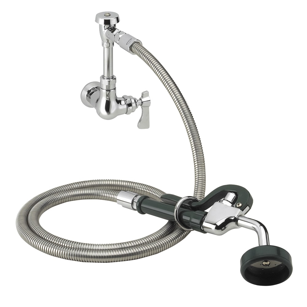 381-19101L 8"H Wall Mount Pre Rinse Faucet - 1 3/5 GPM, Base with Nozzle