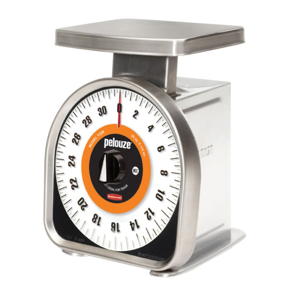 007-Y32R Pelouze Portion Scale - Dial Type, 32 oz x 1/4 oz, Aluminum/Stainless