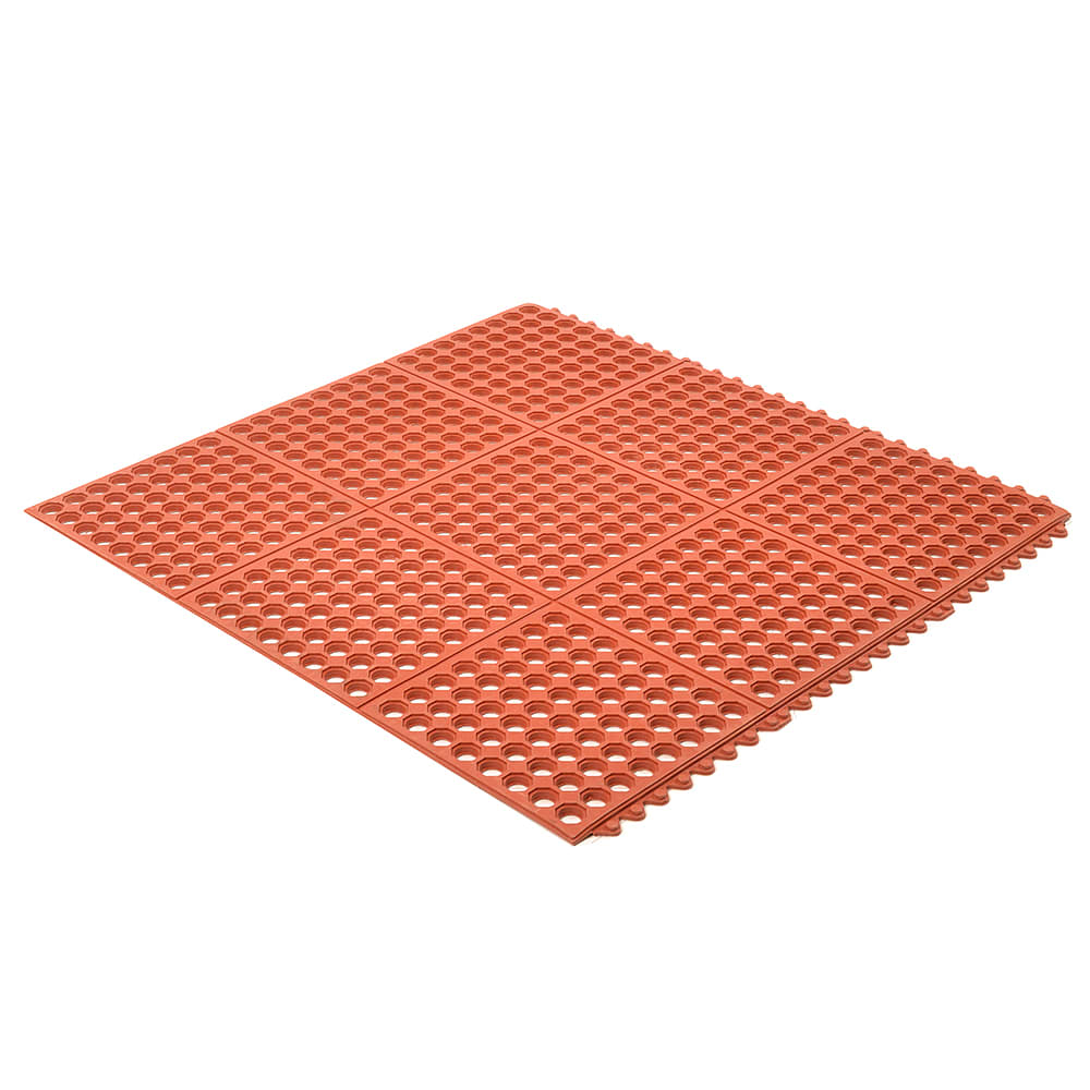 195-993436 Ultra Mat Grease-Resistant Floor Mat, 3' x 3', 1/2" Thick, Red