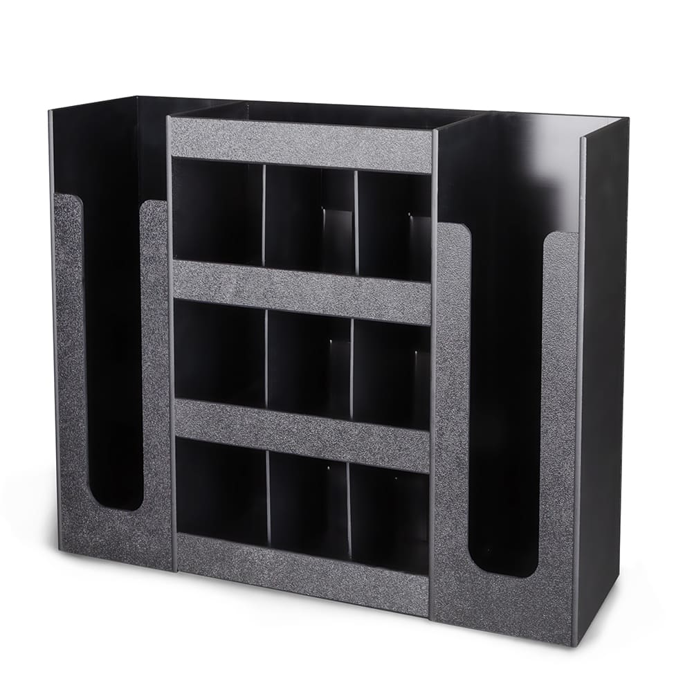 472-DLCO5BT 6 Section Organizer, 16 3/4 x 20 3/4 x 5 1/2", Black