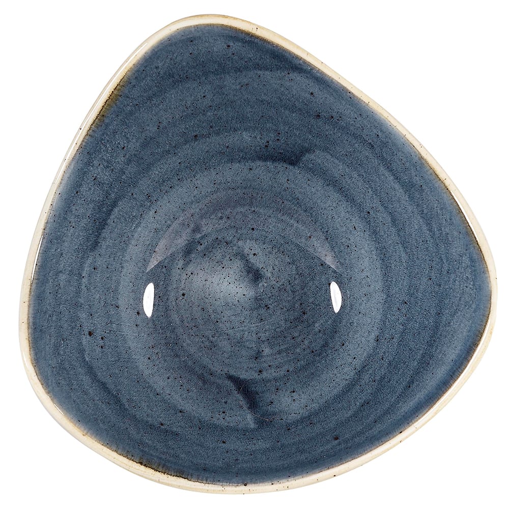 893-SBBSTRB91 21 oz Triangular Stonecast® Lotus Bowl - Ceramic, Blueberry
