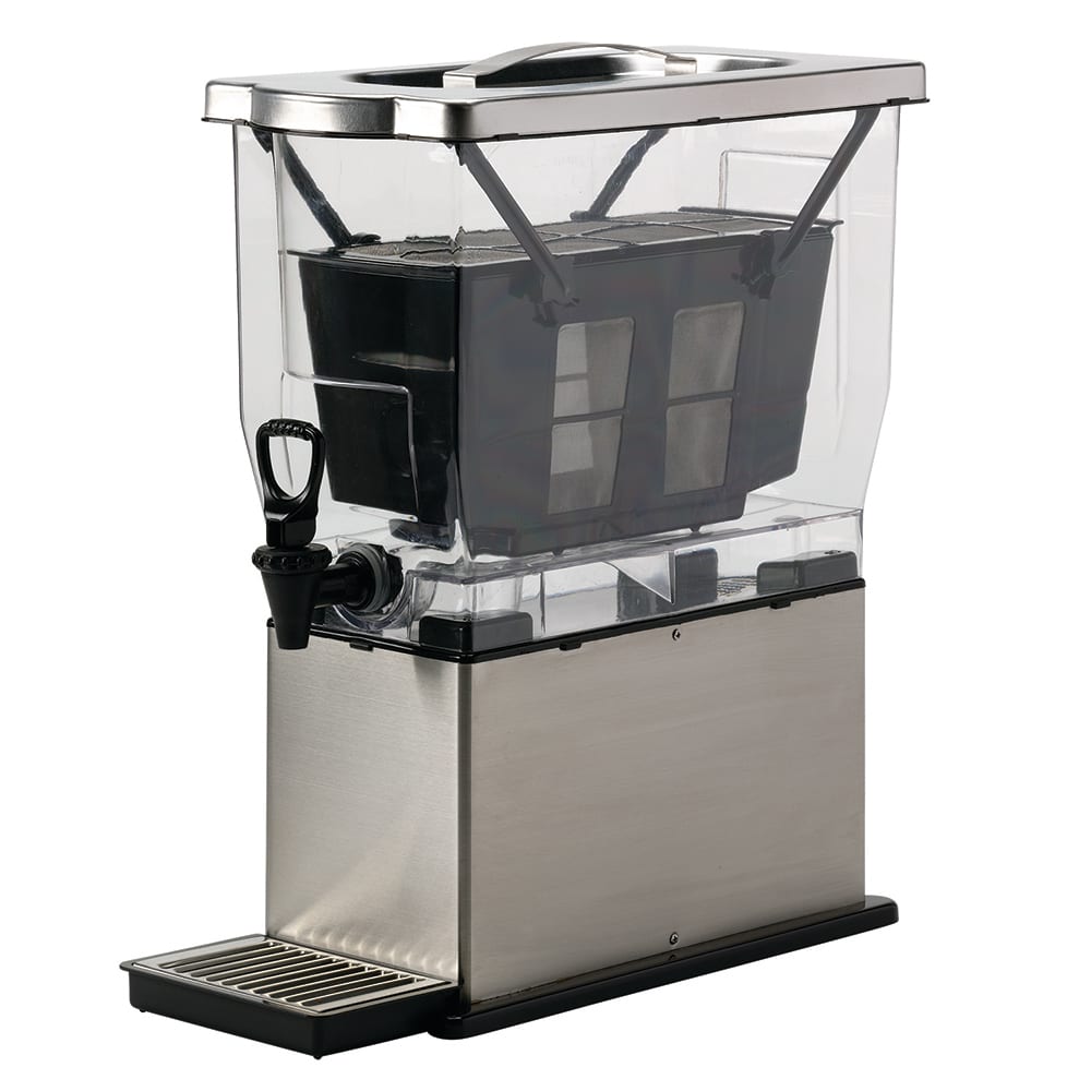 Service Ideas CBNS3SS 3 gal Cold Brew Coffee Brewer/Dispenser w/ 3 lb Brew Basket, Stainless Steel