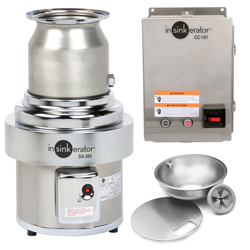 023-S30018ACC1012083 Disposer Pack w/ 18 in Bowl & Cover, CC101 Panel, 3 HP, 208/3 V