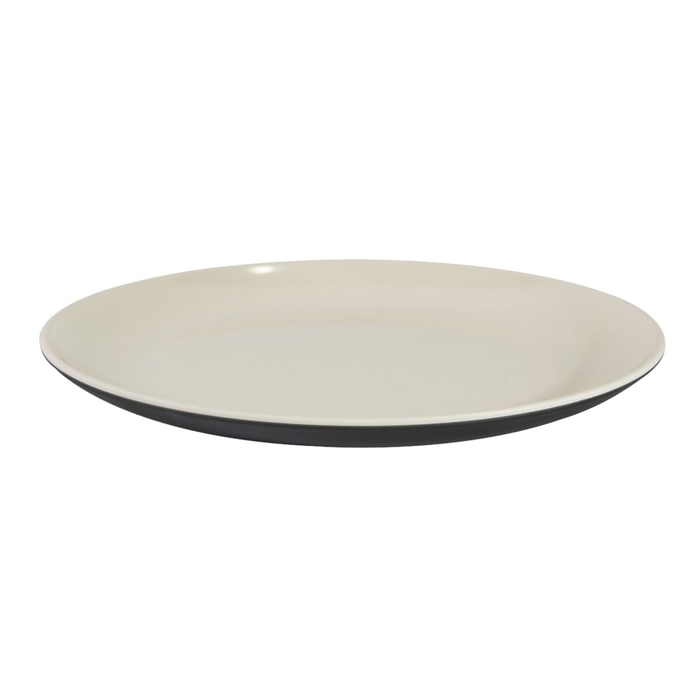 701-JW99R2TES 9" Round Melamine Dinner Plate, Ebony/Sand