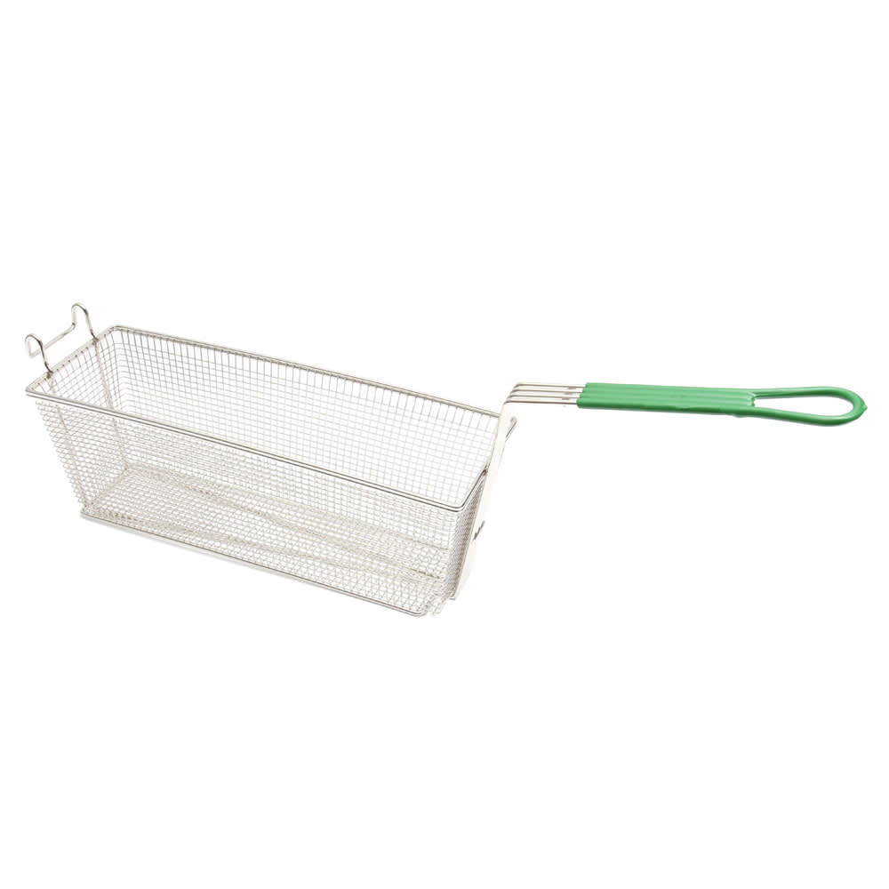 006-8030023 Fryer Basket w/ Coated Handle & Front Hook, 17 1/8" x 5 3/4" x 6 1/8&qu...