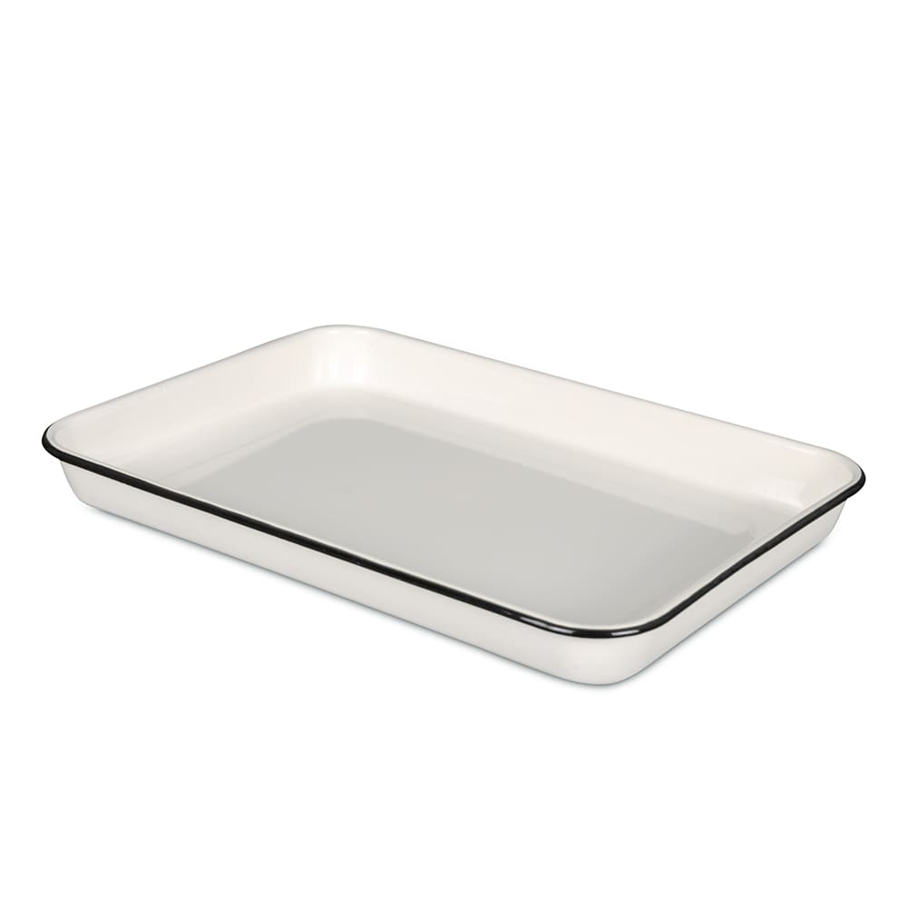 229-80012 Rectangular Serving Tray - 16" x 11 1/2", Porcelain, Creamy White