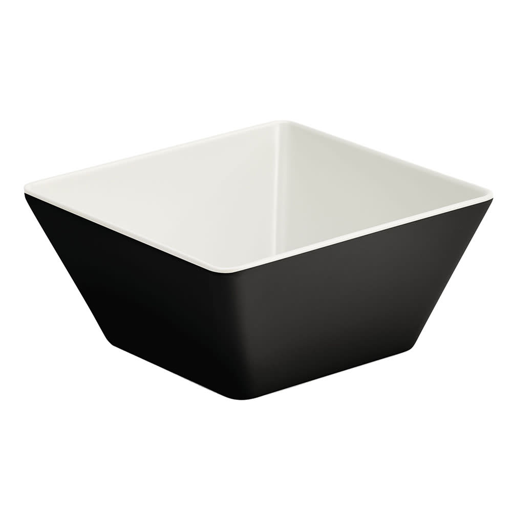 175-V2220220 1 1/2 qt Square Melamine Serving Bowl, Black