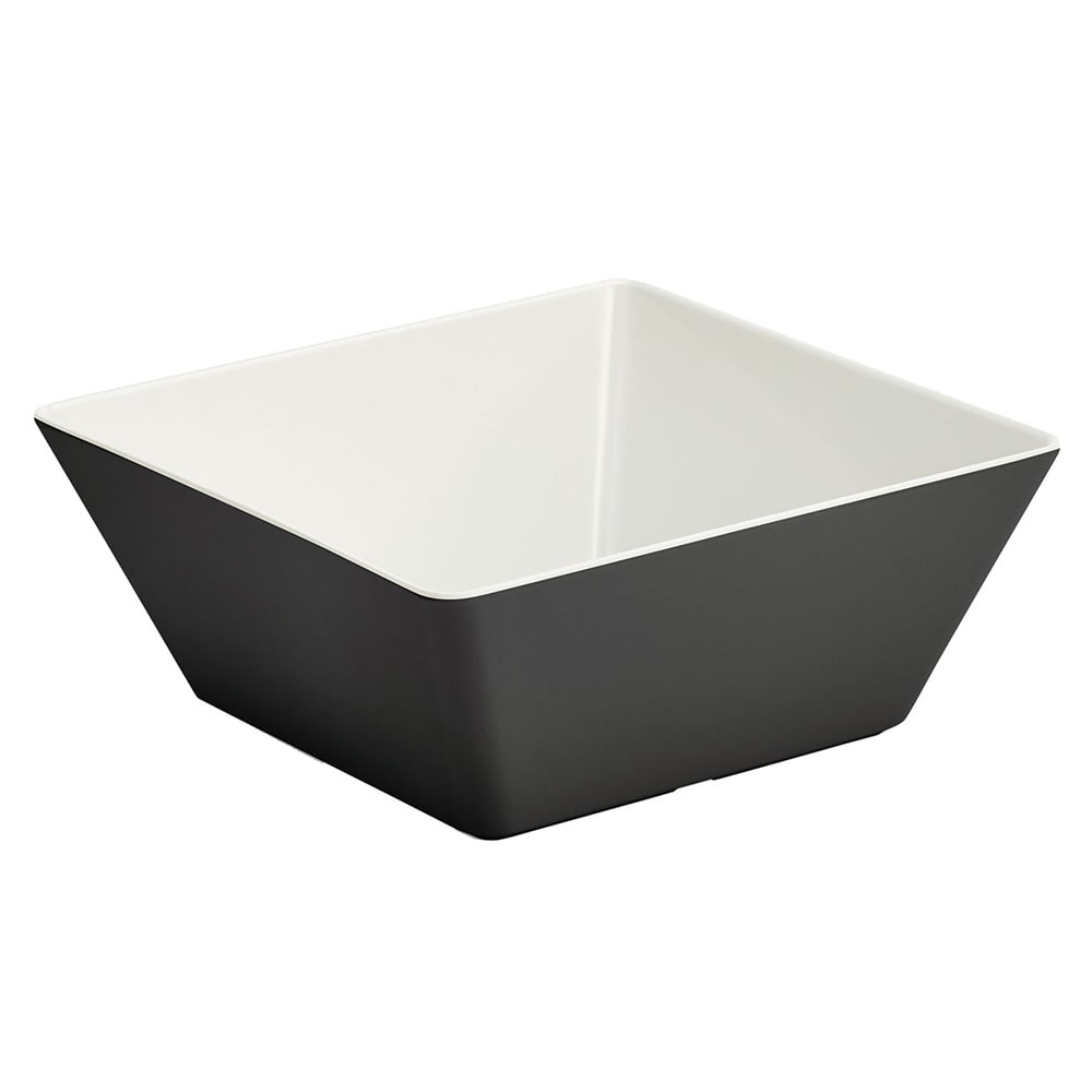 175-V2220320 3 qt Square Melamine Serving Bowl, Black