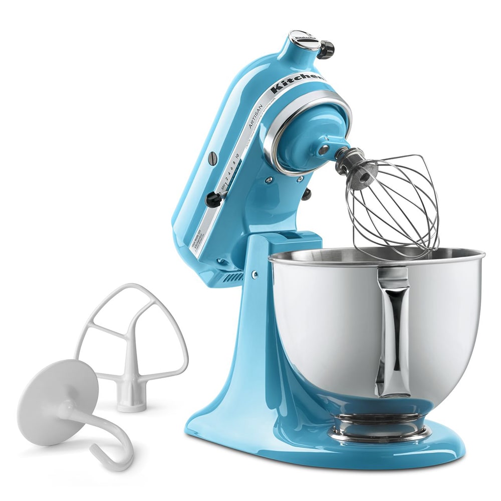 KitchenAid KP26M1XWH 10 Speed Stand Mixer w/ 6 qt Stainless Bowl &  Accessories, White