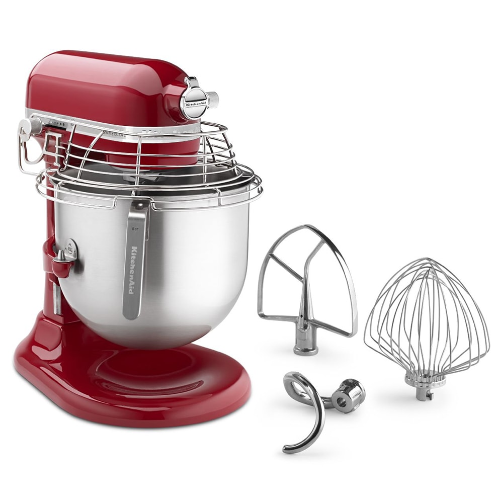 449-KSMC895ER 8 qt KitchenAid® Planetary Mixer -  Countertop, Empire Red, 1 1/3 hp, 120v 